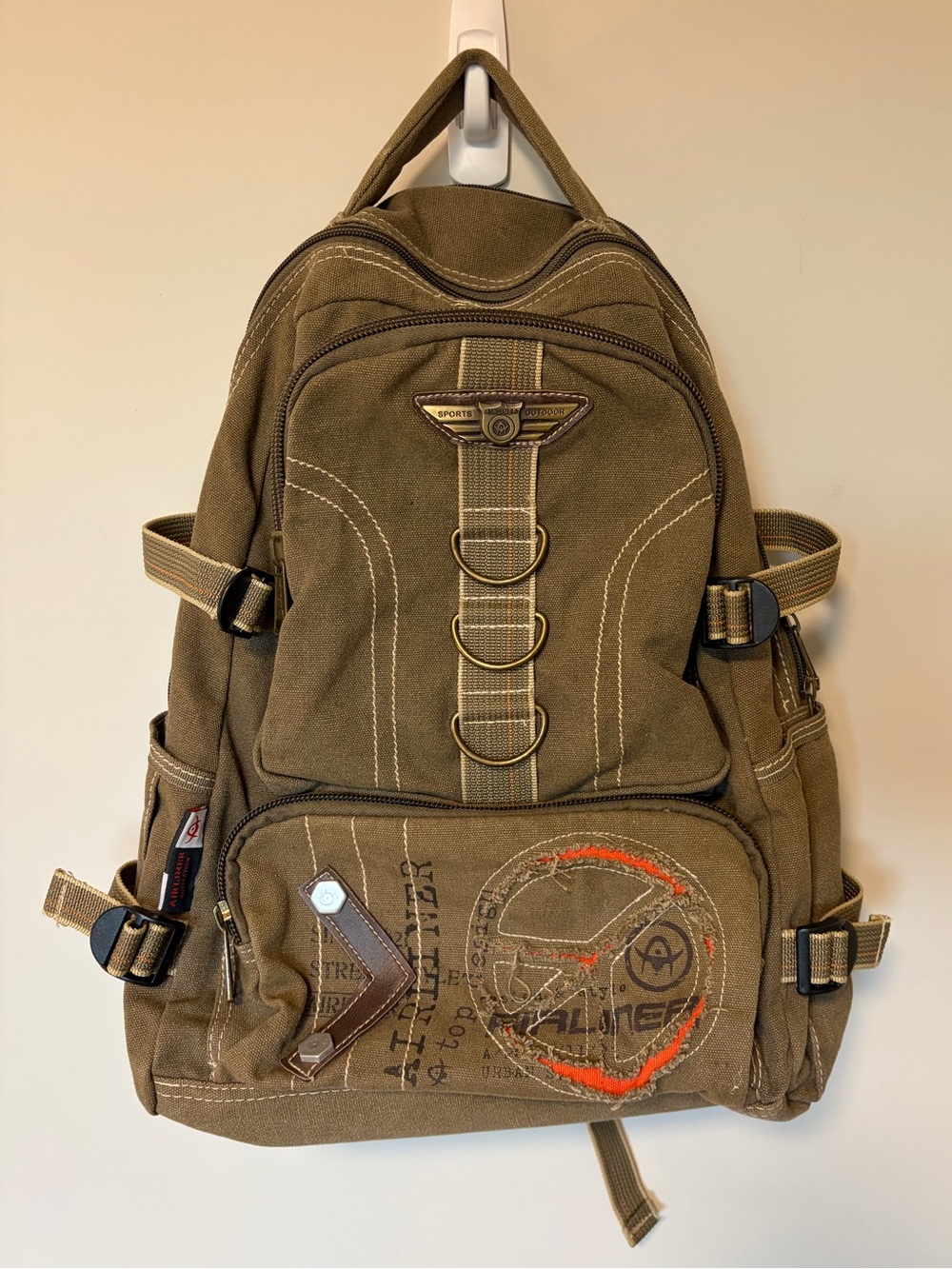 Army Green Canvas Utility Backpack